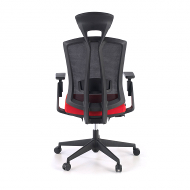 ergonomische bureaustoel rood ridley netstof mesh 3d verstelbare armleuningen lumbale steun hoofdsteun 7