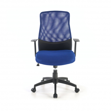 bureaustoel blauw miami netstof mesh vaste armleuningen 5