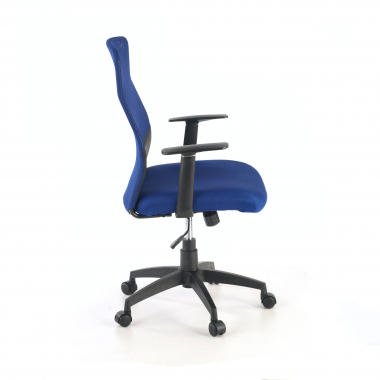 bureaustoel blauw miami netstof mesh vaste armleuningen 8