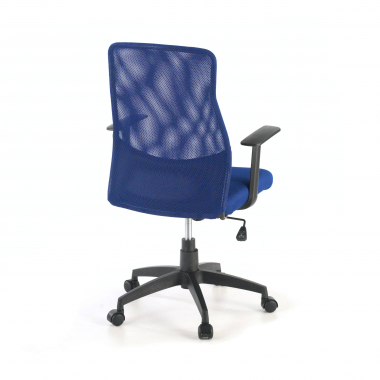 bureaustoel blauw miami netstof mesh vaste armleuningen 6