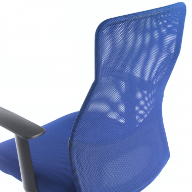 bureaustoel blauw miami netstof mesh vaste armleuningen 3