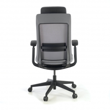 ergonomische bureaustoel grijs zwarte structuur stof 3d verstelbare armleuningen 8