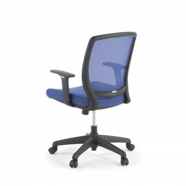draaistoel blauw stoel zwarte structuur netstof mesh 1d verstelbare armleuningen 8