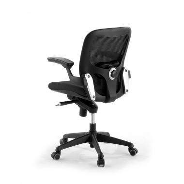 ergonomische bureaustoel zwart bureaustoel netstof mesh beweegbare armleuningen lumbale steun 8