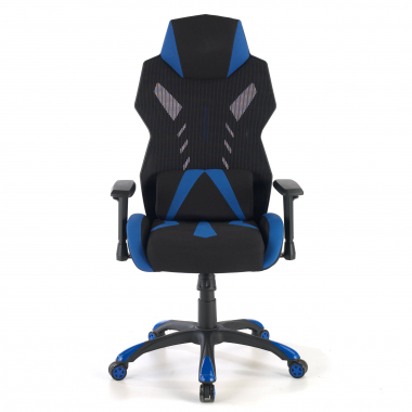 gamestoel blauw fenix netstof mesh 3d verstelbare armleuningen 3