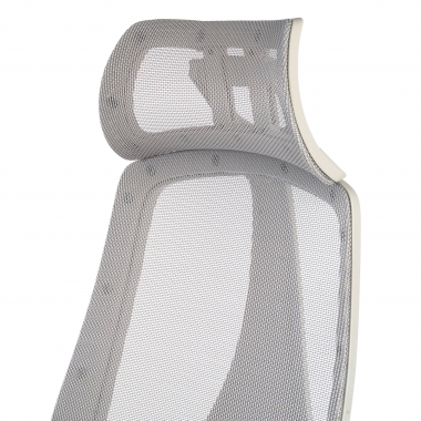ergonomische bureaustoel wit grijs thunder netstof mesh 3d verstelbare armleuningen lumbale steun hoofdsteun 9