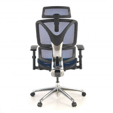 ergonomische bureaustoel blauw focus netstof mesh 3d verstelbare armleuningen lumbale steun 9