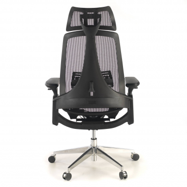 ergonomische bureaustoel zwart thunder netstof mesh 3d verstelbare armleuningen lumbale steun hoofdsteun 9