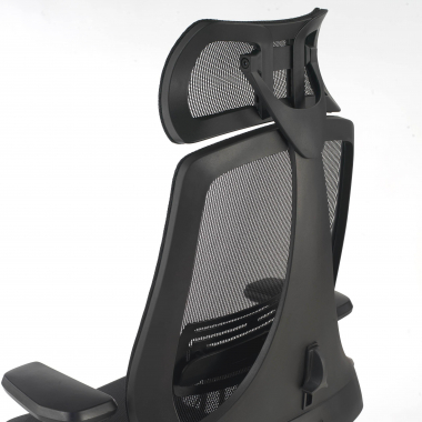 ergonomische bureaustoel zwart thunder netstof mesh 3d verstelbare armleuningen lumbale steun hoofdsteun 7