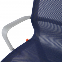Design bureaustoel Fox white, Verstelbare Rugleuning, Mesh-stof