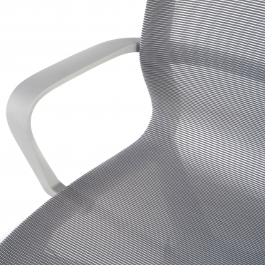design bureaustoel wit grijs zwarte structuur netstof mesh vaste armleuningen 4