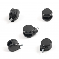 Set bureaustoelwielen, 11x65mm, voor op harde vloeren