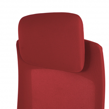 ergonomische bureaustoel wit rood witte structuur stof 3d verstelbare armleuningen 6