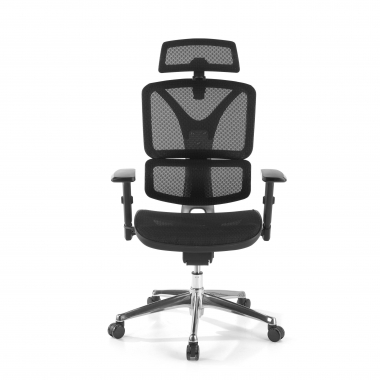 ergonomische bureaustoel zwart focus netstof mesh 3d verstelbare armleuningen lumbale steun 5