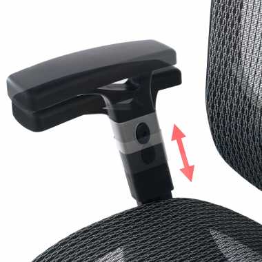 bureaustoel grijs flex netstof mesh beweegbare armleuningen lumbale steun hoofdsteun 7