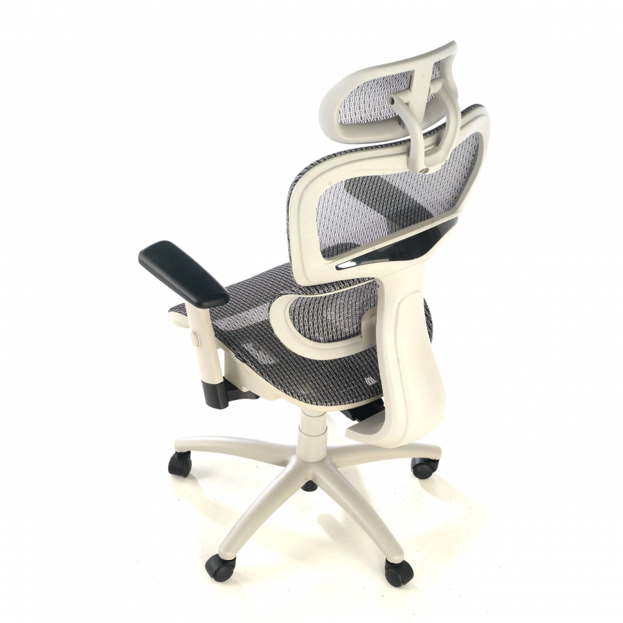 Ergonomische Bureaustoel Ergocity white, rugkussen, 3D armsteunen