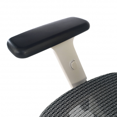 ergonomische bureaustoel wit grijs witte structuur netstof mesh 3d verstelbare armleuningen dubbele lumbale steun hoofdsteun 7