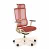 Ergonomische bureaustoel Enjoy White, met hoofdsteun, synchroonmechanisme