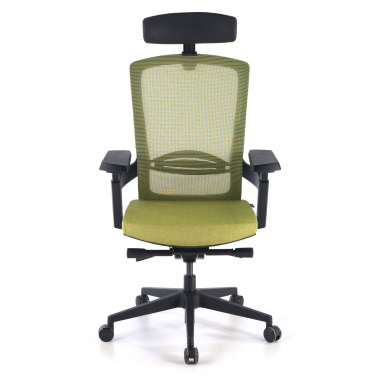 ergonomische bureaustoel groen wagner netstof mesh 3d verstelbare armleuningen lumbale steun 3