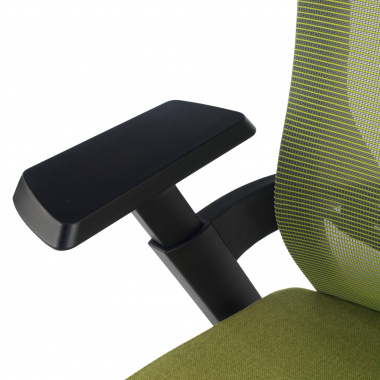 ergonomische bureaustoel groen wagner netstof mesh 3d verstelbare armleuningen lumbale steun 7