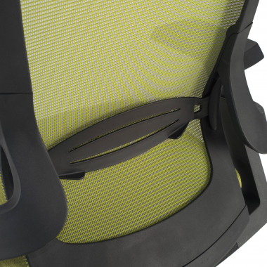 ergonomische bureaustoel groen wagner netstof mesh 3d verstelbare armleuningen lumbale steun 5
