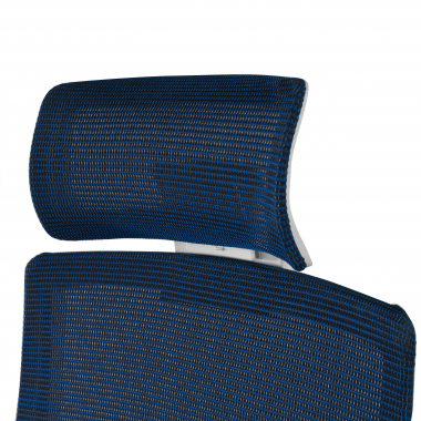 bureaustoel wit blauw boston netstof mesh 3d verstelbare armleuningen hoofdsteun 8