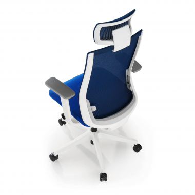 bureaustoel wit blauw boston netstof mesh 3d verstelbare armleuningen hoofdsteun 9