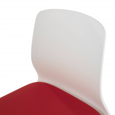 vergaderstoel rood stoel zonder armen stof zonder armleuningen 7