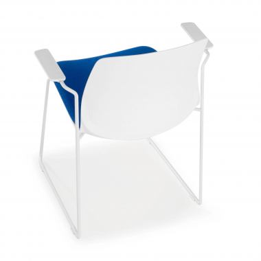 vergaderstoel wit blauw stoel met armleuningen stof vaste armleuningen 9