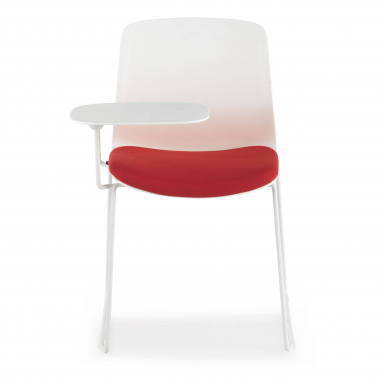 stoel met schrijfblad wit rood stoel met schrijfblad stof zonder armleuningen 3