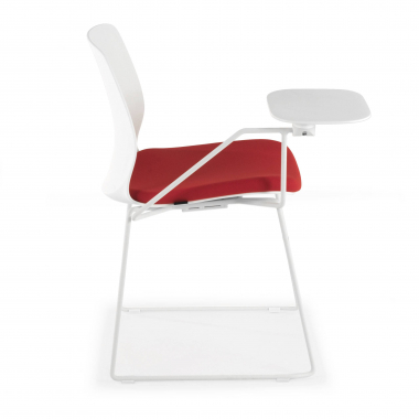stoel met schrijfblad wit rood stoel met schrijfblad stof zonder armleuningen 4