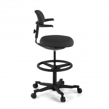 ergonomische kruk zwart erghos stof zonder armleuningen 4