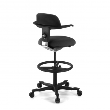 ergonomische kruk zwart erghos stof zonder armleuningen 6