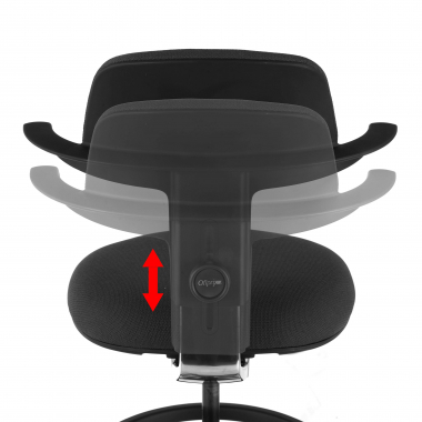 ergonomische kruk zwart erghos stof zonder armleuningen 5