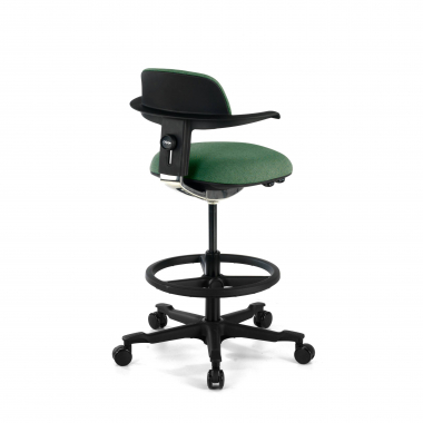 ergonomische kruk groen erghos stof zonder armleuningen 6
