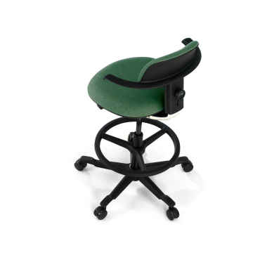ergonomische kruk groen erghos stof zonder armleuningen 9