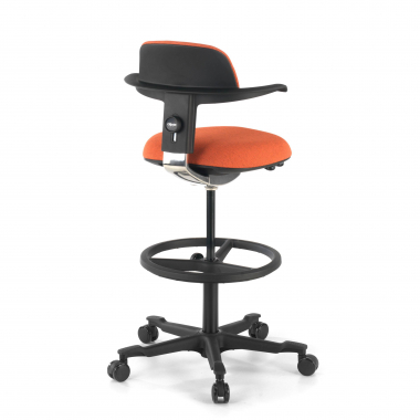 ergonomische kruk oranje erghos stof zonder armleuningen 6