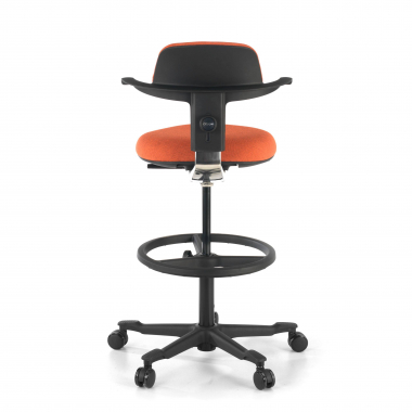 ergonomische kruk oranje erghos stof zonder armleuningen 8
