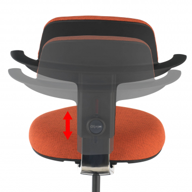 ergonomische kruk oranje erghos stof zonder armleuningen 5