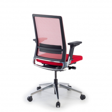 bureaustoel rood zonder hoofdsteun netstof mesh 3d verstelbare armleuningen lumbale steun 8