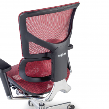 ergonomische bureaustoel rood next2 zonder hoofdsteun netstof mesh 4d verstelbare armleuningen dubbele lumbale steun 5