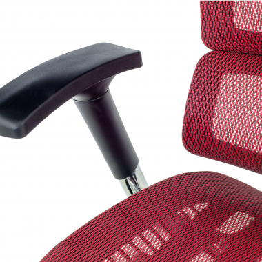 ergonomische bureaustoel rood next2 met hoofdkussen netstof mesh 4d verstelbare armleuningen lumbale steun hoofdsteun 6