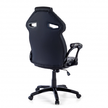 gamestoel grijs camouflage kunstleder vaste armleuningen 4
