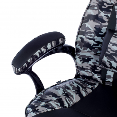 gamestoel grijs camouflage kunstleder vaste armleuningen 6