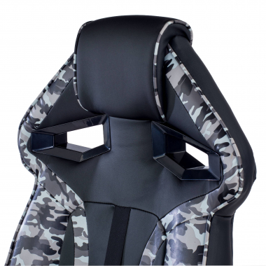 gamestoel grijs camouflage kunstleder vaste armleuningen 7
