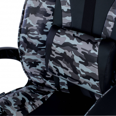 gamestoel grijs camouflage kunstleder vaste armleuningen 5