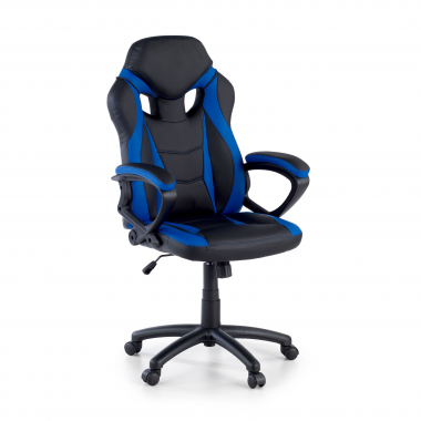 gamestoel blauw drift kunstleder vaste armleuningen 1