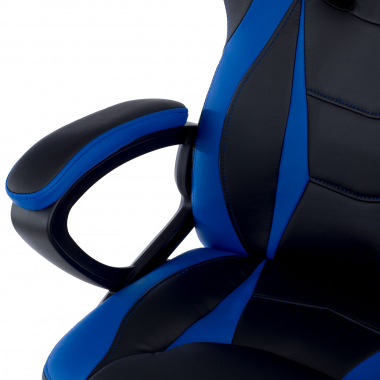 gamestoel blauw drift kunstleder vaste armleuningen 8