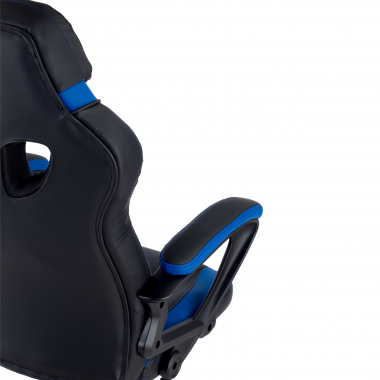 gamestoel blauw drift kunstleder vaste armleuningen 10