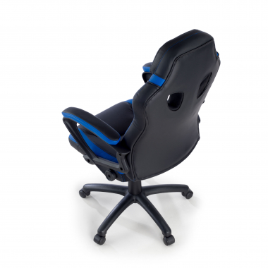 gamestoel blauw drift kunstleder vaste armleuningen 11